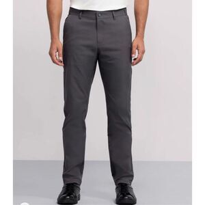 Jack Archer gray luxe Deep Blue straight leg 35x28 slacks